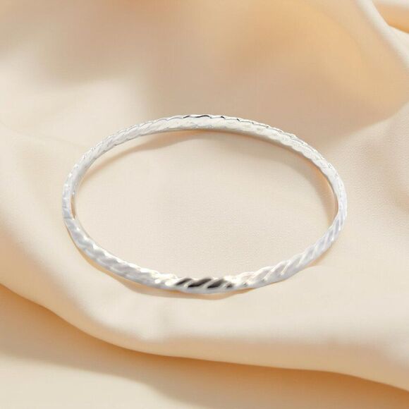 Tiffany & Co Single Bangle Bracelet Sterling Silver Estate TIF871 - Picture 15 of 15